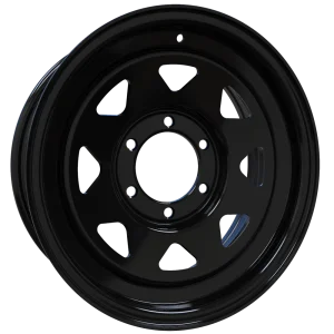 Envy Wheels – TRAILER STEEL SPOKE – Black – 16″x6″ 0mm – All weather Wheels – 200GBS-16655